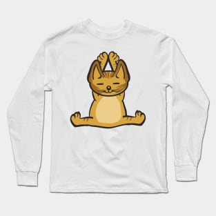 Cat In Different Yoga Poses Long Sleeve T-Shirt